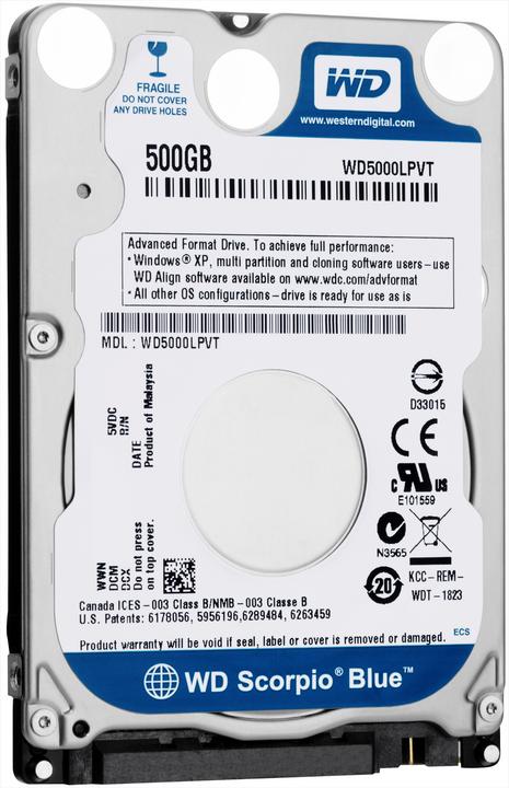 Produktbild WD Scorpio Blue (0.50 TB, 2.5")