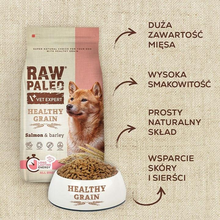 Image du produit Raw Paleo Healthy Grain Adulte Salmon & Barley (Adulte, 1 pcs, 10000 g)