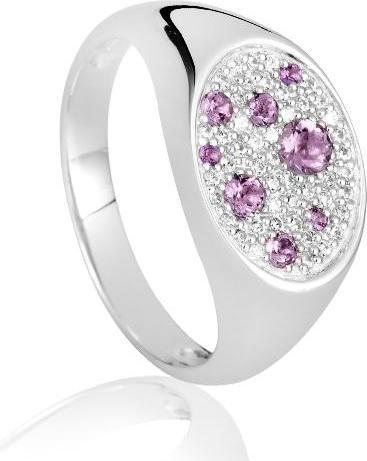 Breuning RING - E.AMETHYST/Brill. 0,23 Ct. H/si (59, 585/14 K Gold)