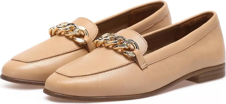 Inuovo Der modische Slipper von aus hochwertigem Leder und dekorativer Gliederkette am Vorderblatt i