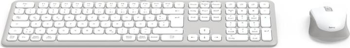 Hama WK-550 Ensemble clavier et souris sans fil blanc (DE, Sans fil)
