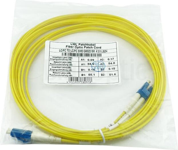 Produktbild BlueOptics Duplex LWL Patchkabel LC-UPC/LC-UPC Singlemode 5 Meter (CAT6, 5 m)