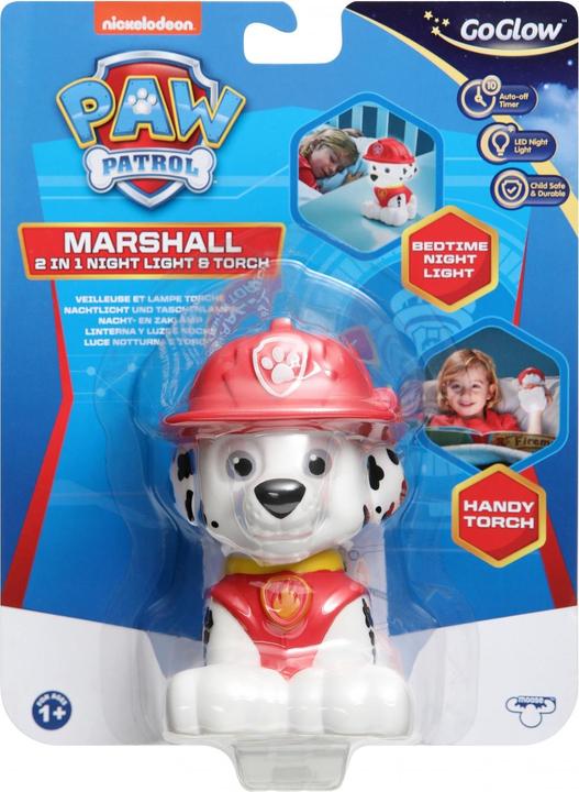 Actual product image Moose Paw Patrol - Marshall Kids Bedside Night Light and Torch Buddy by GoGlow - (10016)
