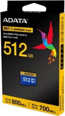 Productafbeelding Adata Premier Extreme SD7.1 Express (512 GB, microSD Express, U3, UHS-II)