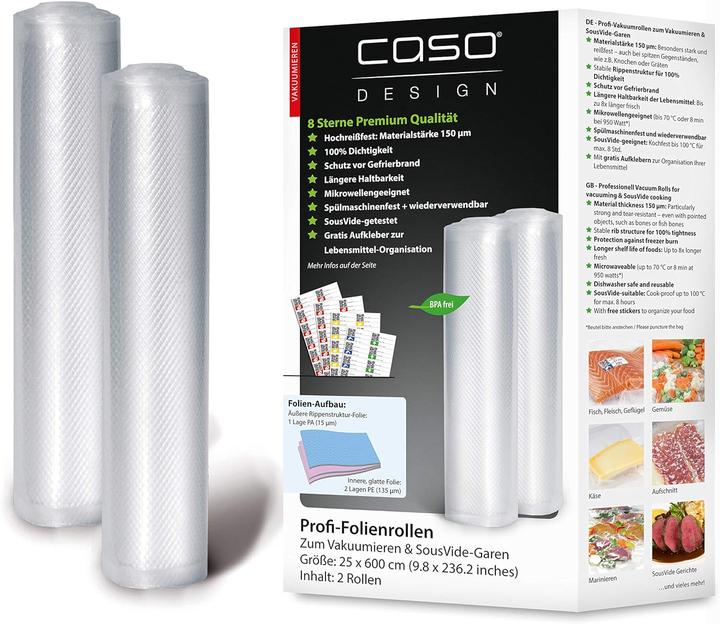 Produktbild Caso Profi-Folienrolle 25 x 600 cm - 2Stk. (2 x)