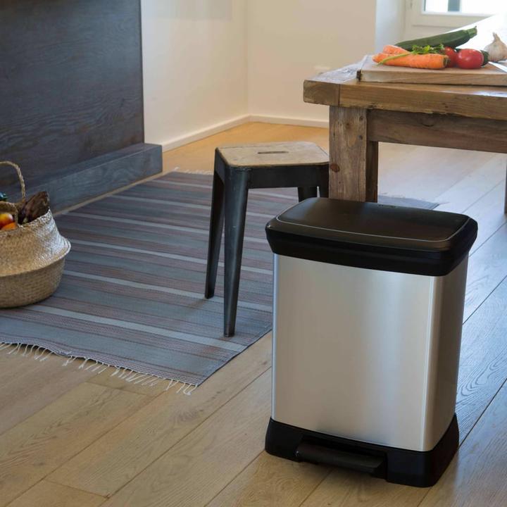 Produktbild Curver DECOBIN DUO Mülltrenner 10,0 + 18,0 l silbermetallic (30 l)