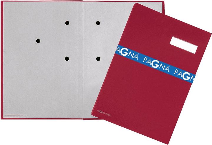 Actual product image Pagna Signature folder linen with 5 compartments, red (A4, 1 x)