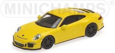 Produktbild Minichamps PORSCHE 911 R 2016 jaune 1:87 w/Black Wheels