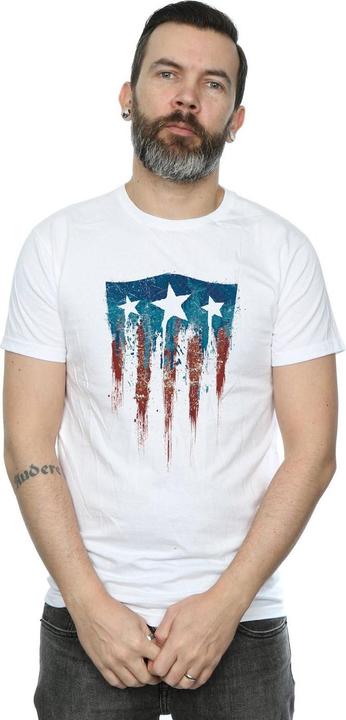Produktbild Captain America Flagge Schild TShirt (XXL)