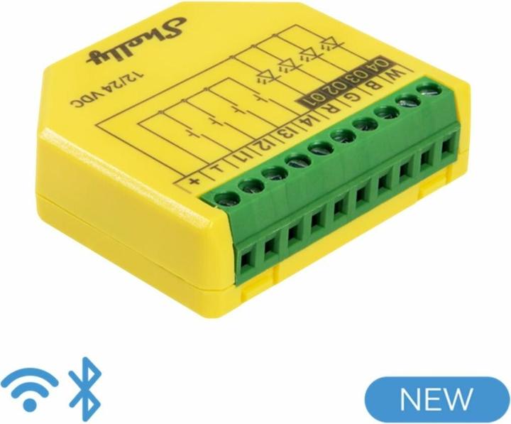 Actual product image Shelly Plus RGBW PM (Dimming actuator)