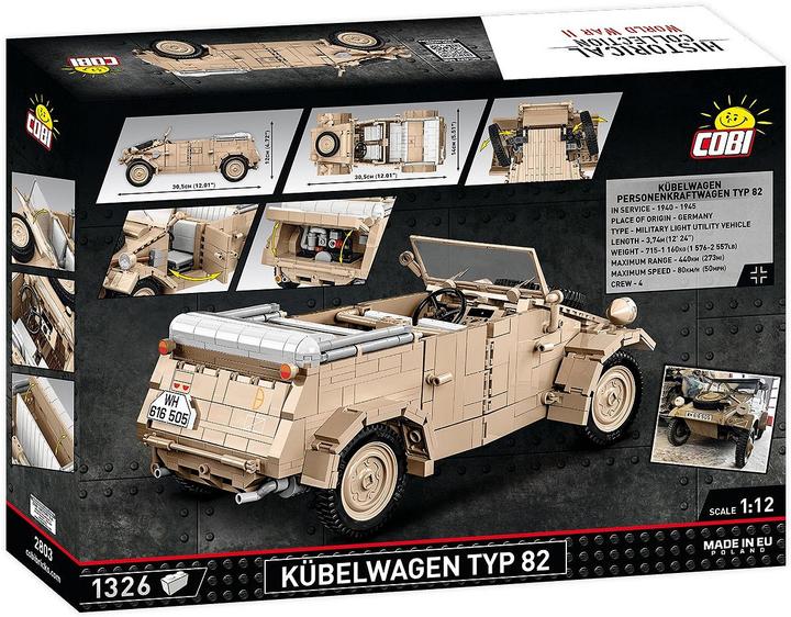 Produktbild Cobi H.C. WWII Kübelwagen Typ 82 1:12 - 1290T