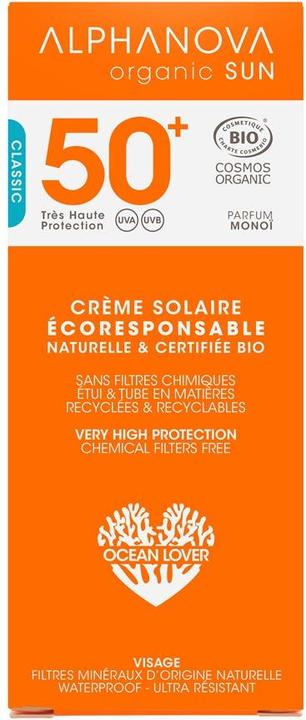 Actual product image Alphanova Monoï (Sun cream face, SPF 50+, 50 ml, 73 g)
