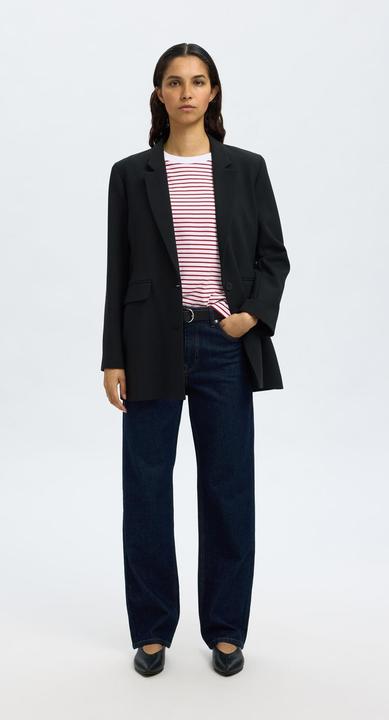 Actual product image Selected Femme Slfessential Ss Striped Boxy Tee Noos (L)