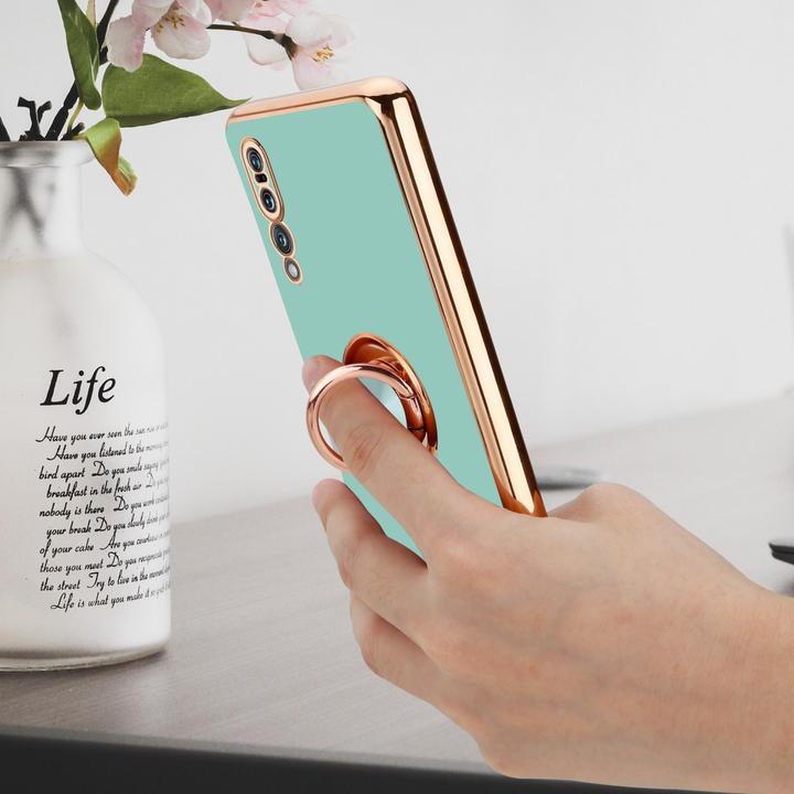 Immagine prodotto Cadorabo Custodia per Huawei P20 PRO / P20 PLUS in TPU con protezione della fotocamera e anello stile LM089 (Huawei P20 Plus, Huawei P20 Pro)