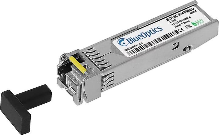 Actual product image BlueOptics Calix 100-001664-TX1550 RX1490 Compatible SFP BO15C5549680D