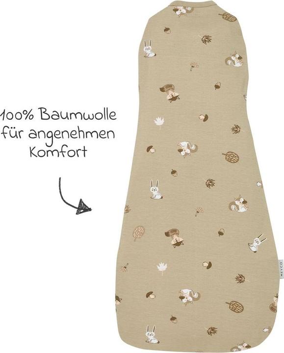 Produktbild Meyco Forest Animals kokon puckschlafsack (70 cm, 0.3 TOG, Ganzjahr)