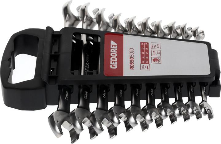 Produktbild Gedore Red red R05905010 Ringratschenmaulschlüssel offen 10-19 mm 10-teilig (19 mm, 10 mm, 7 mm, 29 mm, 8 mm)