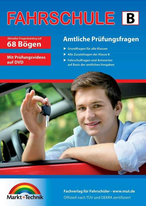 Produktbild Führerschein Fragebogen Klasse B - Auto Theorieprüfung original amtlicher Fragenkatalog auf 68 Bögen (Deutsch, Markt+Technik Verlag GmbH, 2024)