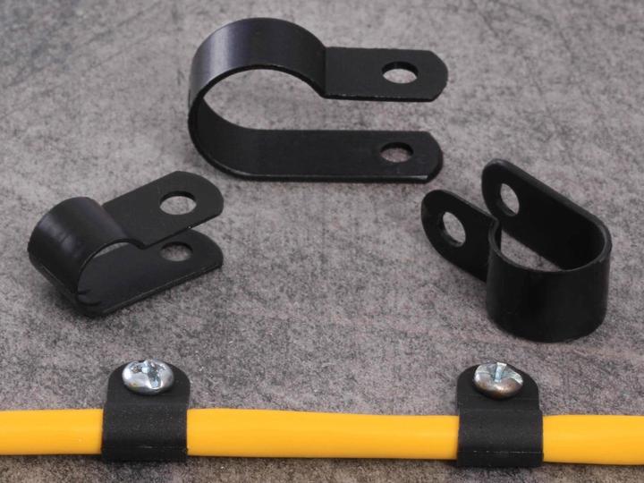Actual product image Quadrios 22CA154 Fixing clamp screwable 22CA154 Bundle Ø range 6.4 mm (max) Black 1 set