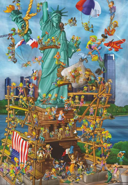 Produktbild D-Toys Cartoon Puzzle 1.000 Stück - Freiheitsstatue (1000 Teile)