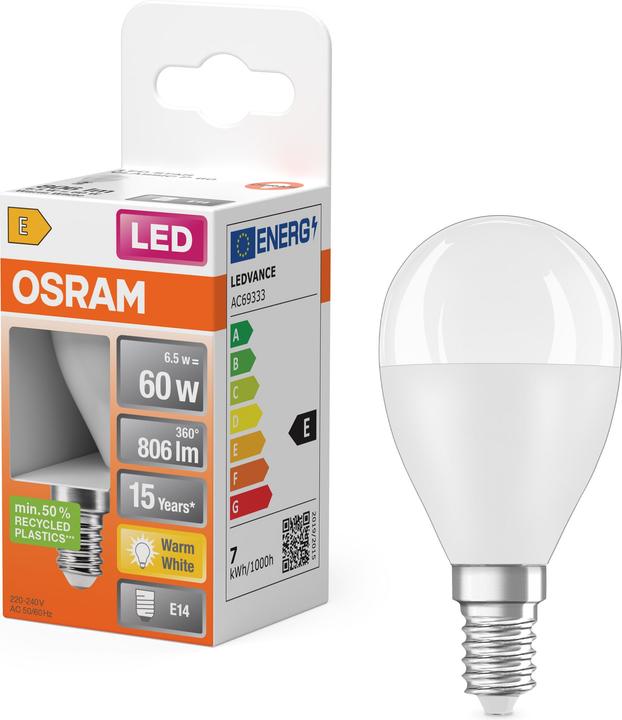 Produktbild Osram Led Star Classic P (E14, 60 W, 806 lm, 1 x, F)