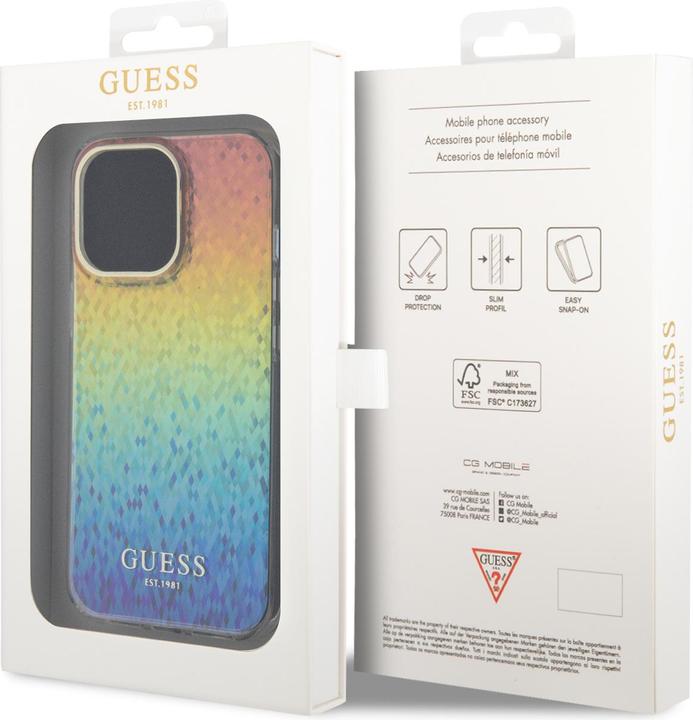 Image du produit Guess GUHCP15XHDECMI iPhone 15 Pro Max 6.7" wielokolorowy hardcase IML Faceted Mirror Disco Iridesce (Apple iPhone 15 Pro Max)