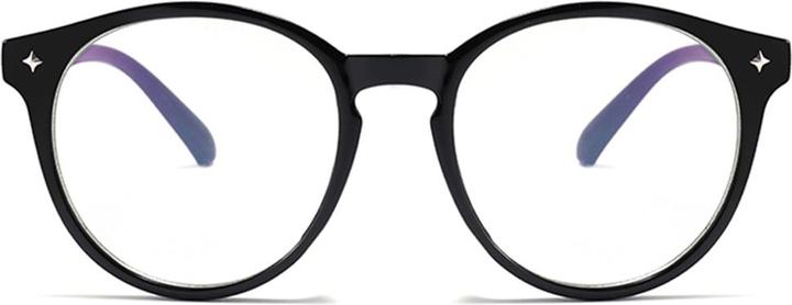 Techsuit - Anti-Blue Light Glasses Reflex PC (PC28003-C1) - Round - Black