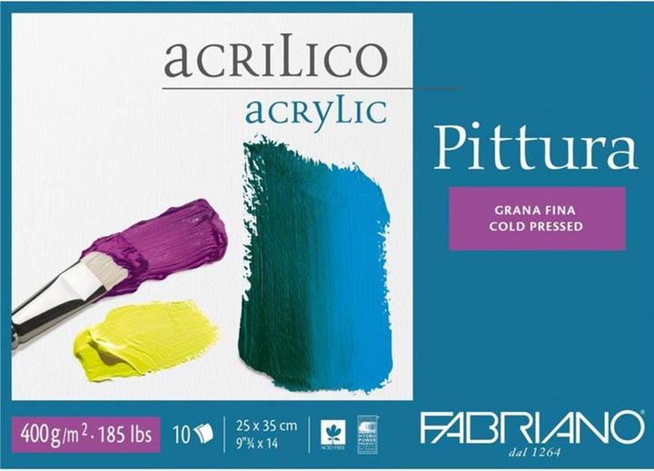 Fabriano Tampone pittura Pittura 25 x 35 cm, acrilico, 10 fogli (25 x 35 cm)