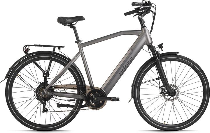 Adore E-Citybike 28" Alu Cityfahrrad CV-190 Heckmotor 45NM / 12,8Ah Anthrazit matt (53 cm)