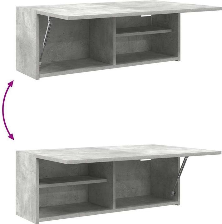 Immagine prodotto VidaXL Armadio da parete per bagno grigio cemento 80x25x30 cm in legno (80 x 25 x 30 cm)