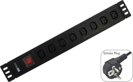 Actual product image Wp WPN-PDU-G05-08 extension cords and power strips 2 m 8 socket(s) AC Black (2 m, C13)