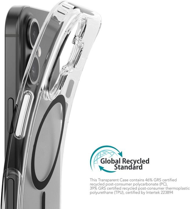 Immagine prodotto Vonmählen Cover posteriore trasparente iPhone 16 Nero (Apple iPhone 16)