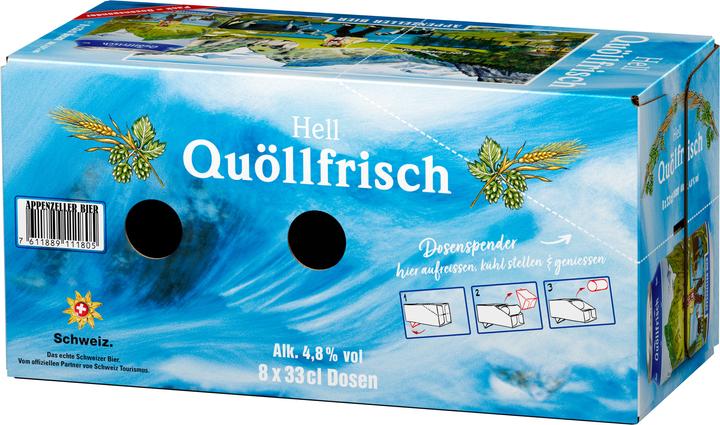Produktbild Appenzeller Bier Appenzeller Quöllfrisch Lager (8 x 33 cl)