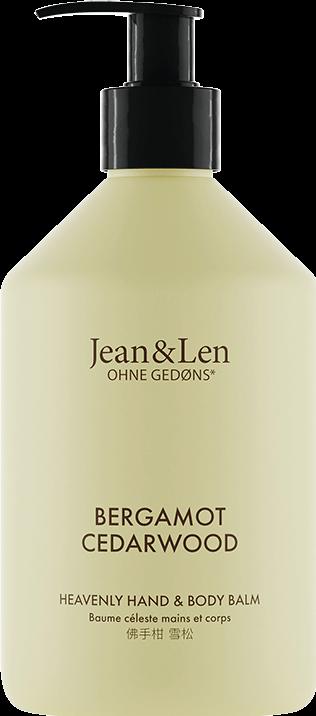 Actual product image Jean & Len Hand & Body Balm Bergamot/Cedarwood, 500 ml (500 ml)