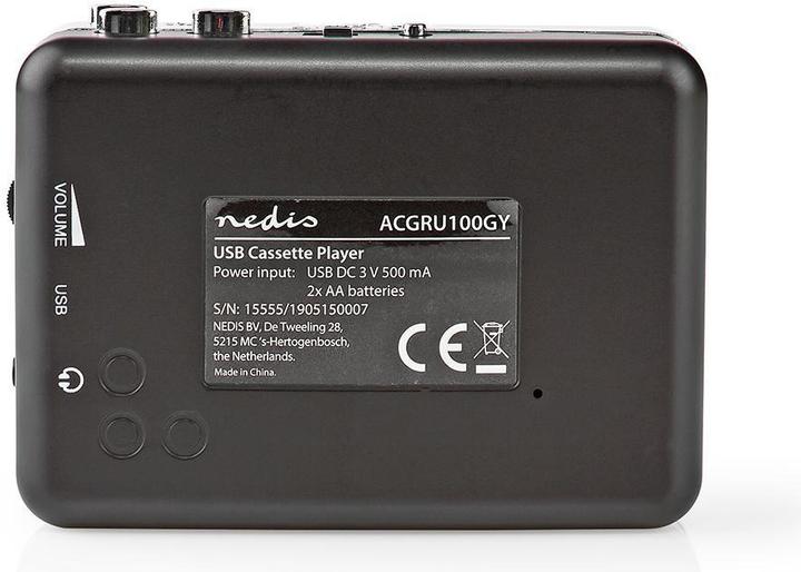 Immagine prodotto Nedis Convertitore portatile USB da cassetta a MP3 - Converte le cassette in formato MP3 - Con cavo USB
