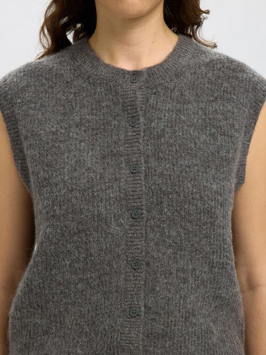 Actual product image Selected Femme Slflulu Sl Button O-Neck Vest Noos (L)