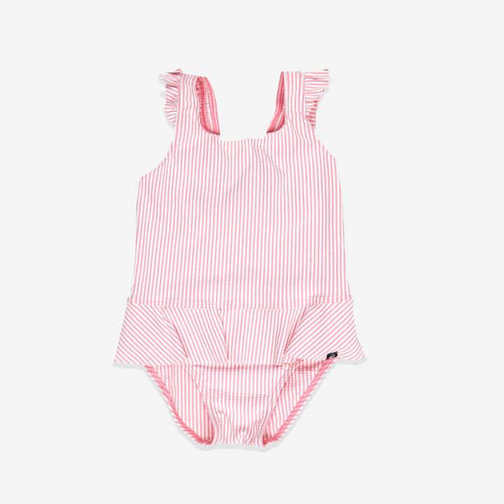Produktbild Nabaiji Badeanzug Röckchen Baby/Mädchen - gestreift rosa/weiss (76, 78)
