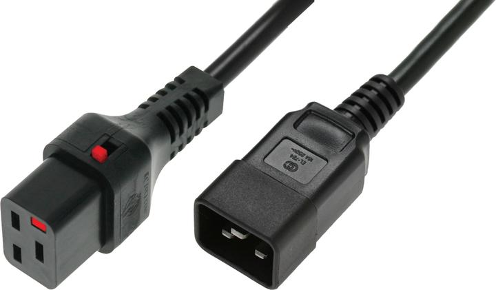 Actual product image Iec Lock 230V connection cable C19 lockable - C20 black 2.00 m (2 m)
