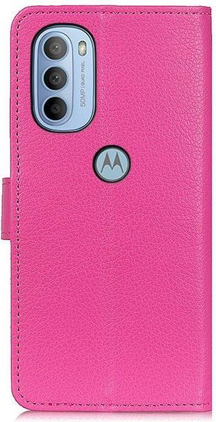 Actual product image MU Classic Litchi Leather Bookcover Series (Motorola Moto G41, Motorola Moto G31)