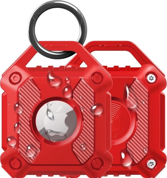 Actual product image Screenguard Apple Airtag Rugged Armor Case Cover with Pendant