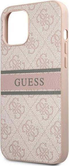Immagine prodotto Guess Copertina rigida 4G a strisce stampate (Realme 12 Pro+, Apple iPhone 12)