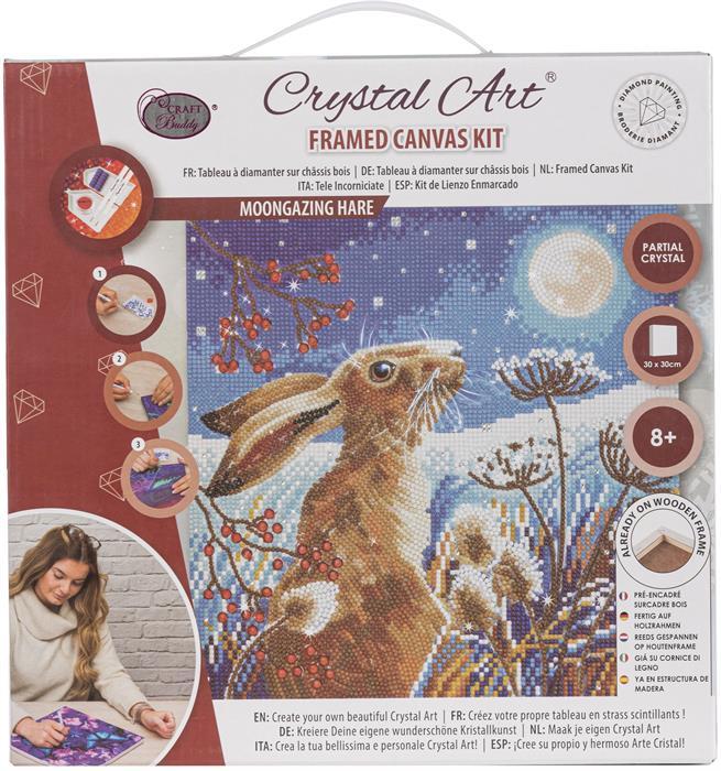 Produktbild Craft Buddy Mondsüchtiger Hase, Bild 30x30cm Crystal Art