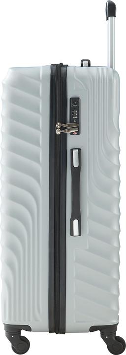 Immagine prodotto Pro-Tec Reisekoffer Pona 3er Set Hellgrau (100 l, Bagaglio a mano (fino a 50 litri), M (50 - 90l), L (90 - 115l))