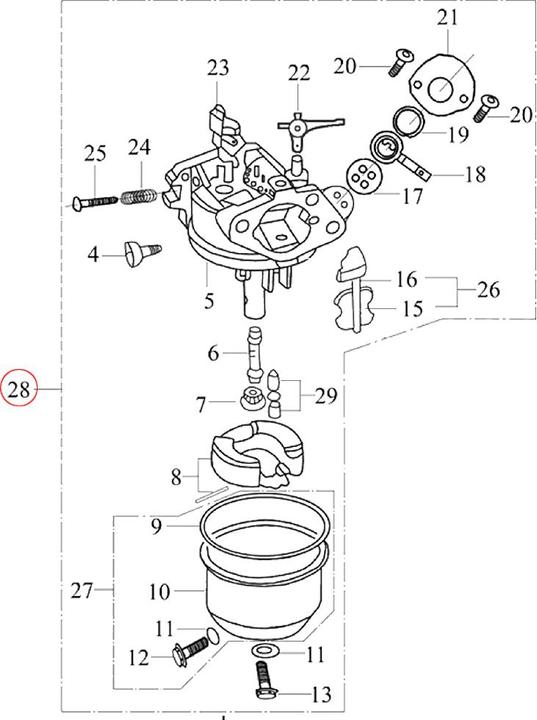 Produktbild Wiltec LIFAN Benzinmotor 6,5 PS Ersatzteil Vergaser Benzin Motor (Gartenmaschinen Ersatzteile)