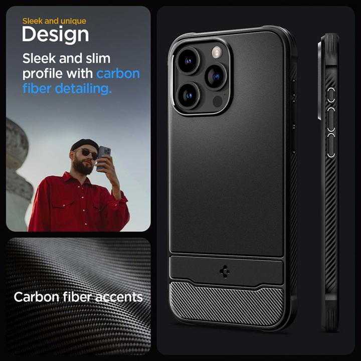 Produktbild Spigen Rugged Armor MAG iPhone 15 Pro Max 6,7" Magsafe czarny/matte black ACS06561 (Apple iPhone 15 Pro Max)