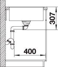 Actual product image Blanco Axia III 45 S-F (77 cm, 50 cm)
