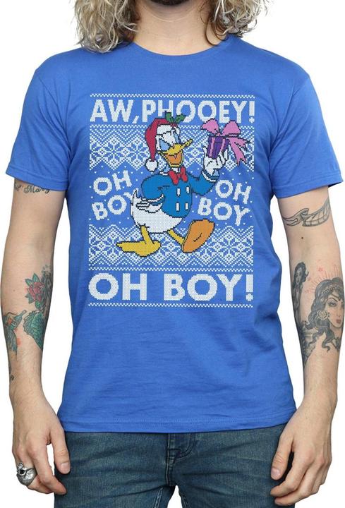Immagine prodotto Disney Donald Duck Christmas Fair Isle Maglietta Uomo (S)