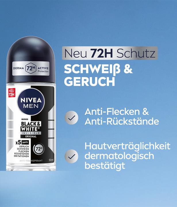 Actual product image NIVEA Black & White Invisible Original (Roll-on, 100 ml)
