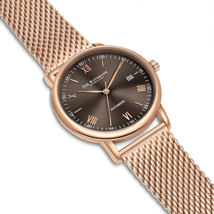 Immagine prodotto John Rothmann Orologio automatico da uomo Friedrich in acciaio inox oro rosa - 26875 (Orologio da polso analogico, 38.50 mm)