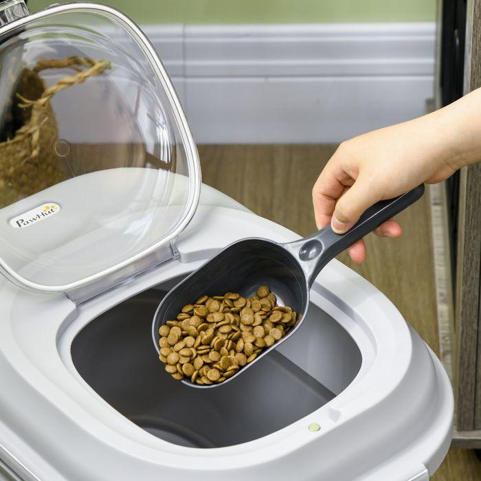 Produktbild Swisshandel24 Trockenfutter-Behälter, faltbar, bis 25 kg, mit Zubehör, 44x32x37cm, Grau